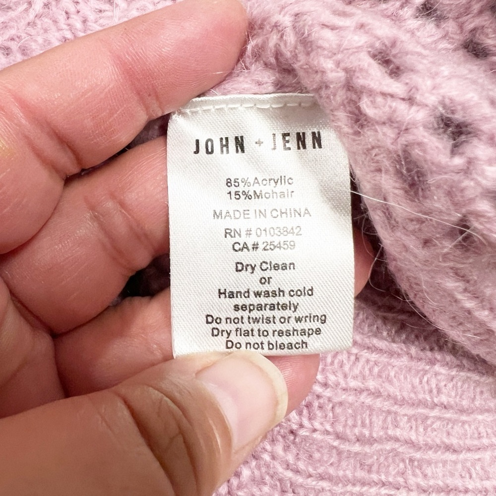 John + Jenn Womens Chunky Knit English Rose Cable Knit Pull Over Sweater Size S - Picture 9 of 10